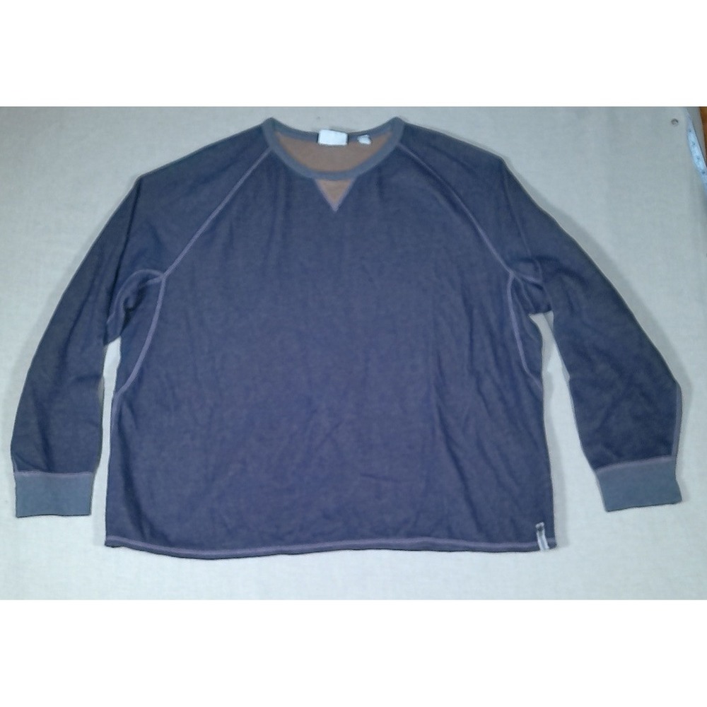 Tommy Bahama Jeans Men's Sweatshirt Reversible XXL Blue And‎ Grey